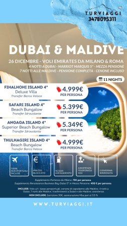 DUBAI & MALDIVE SPECIALE CAPODANNO