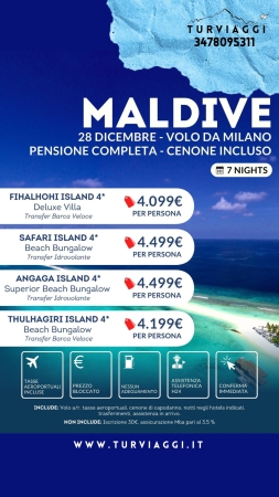 MALDIVE SPECIALE CAPODANNO