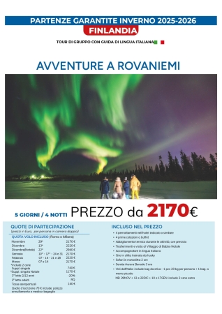 AVVENTURE A ROVANIEMI IL GRANDE NORD