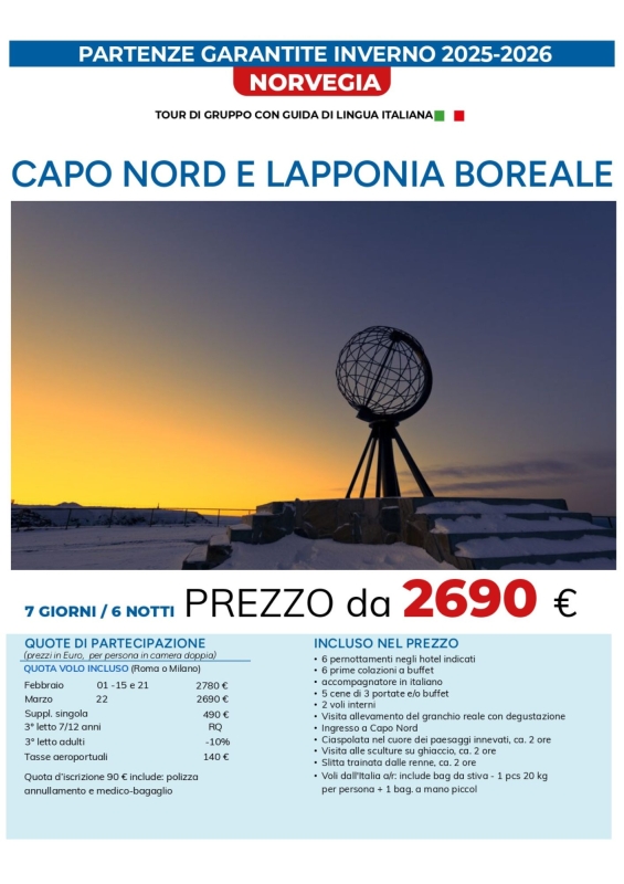 CAPO NORD E LAPPONIA BOREALE
